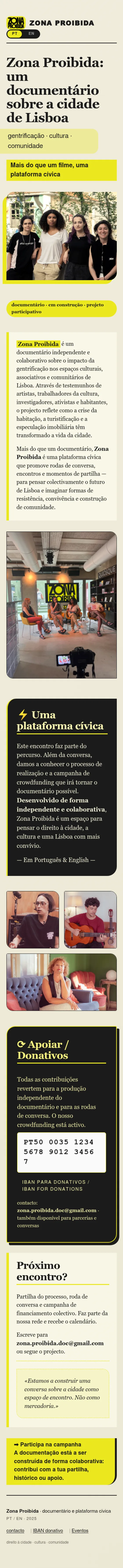 Zona Proibida's website